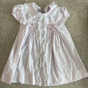 James and Lottie smocked Christmas dress